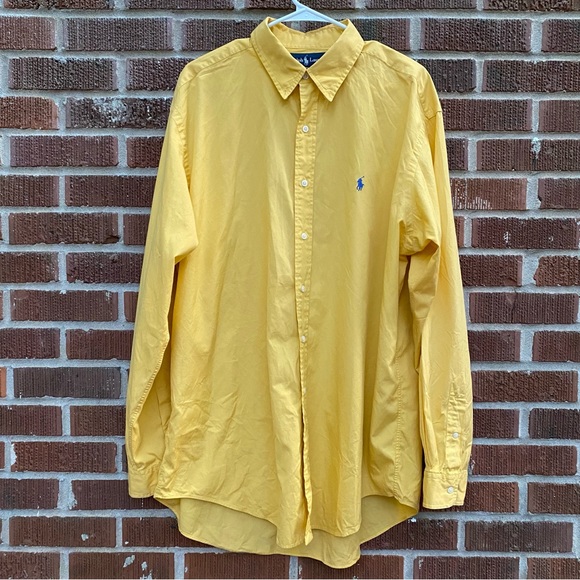 Ralph Lauren Other - Ralph Lauren Botton Down men’s long sleeve yellow shirt size XL